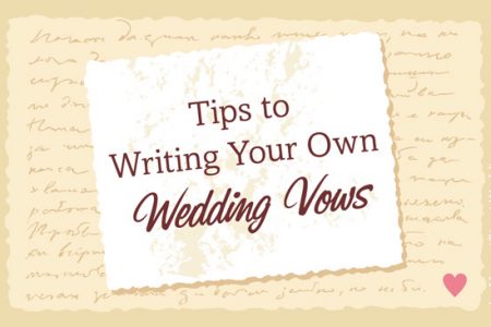 Tips for writing your own wedding vows