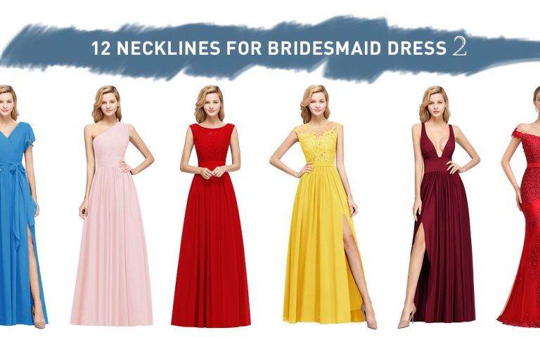 necklines for the bridesmaid dresses