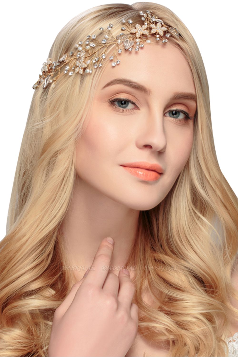 BMbridal Elegant Alloy Imitation Pearls Special Occasion Party Headbands Headpiece with Rhinestone