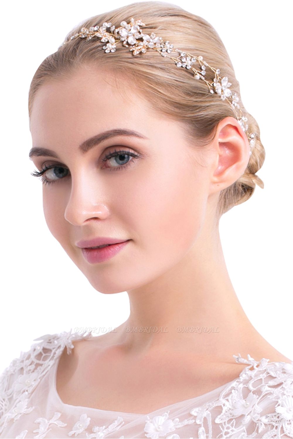 BMbridal Beautiful Alloy Imitation Pearls Special Occasion Hairpins Headpiece with Rhinestone