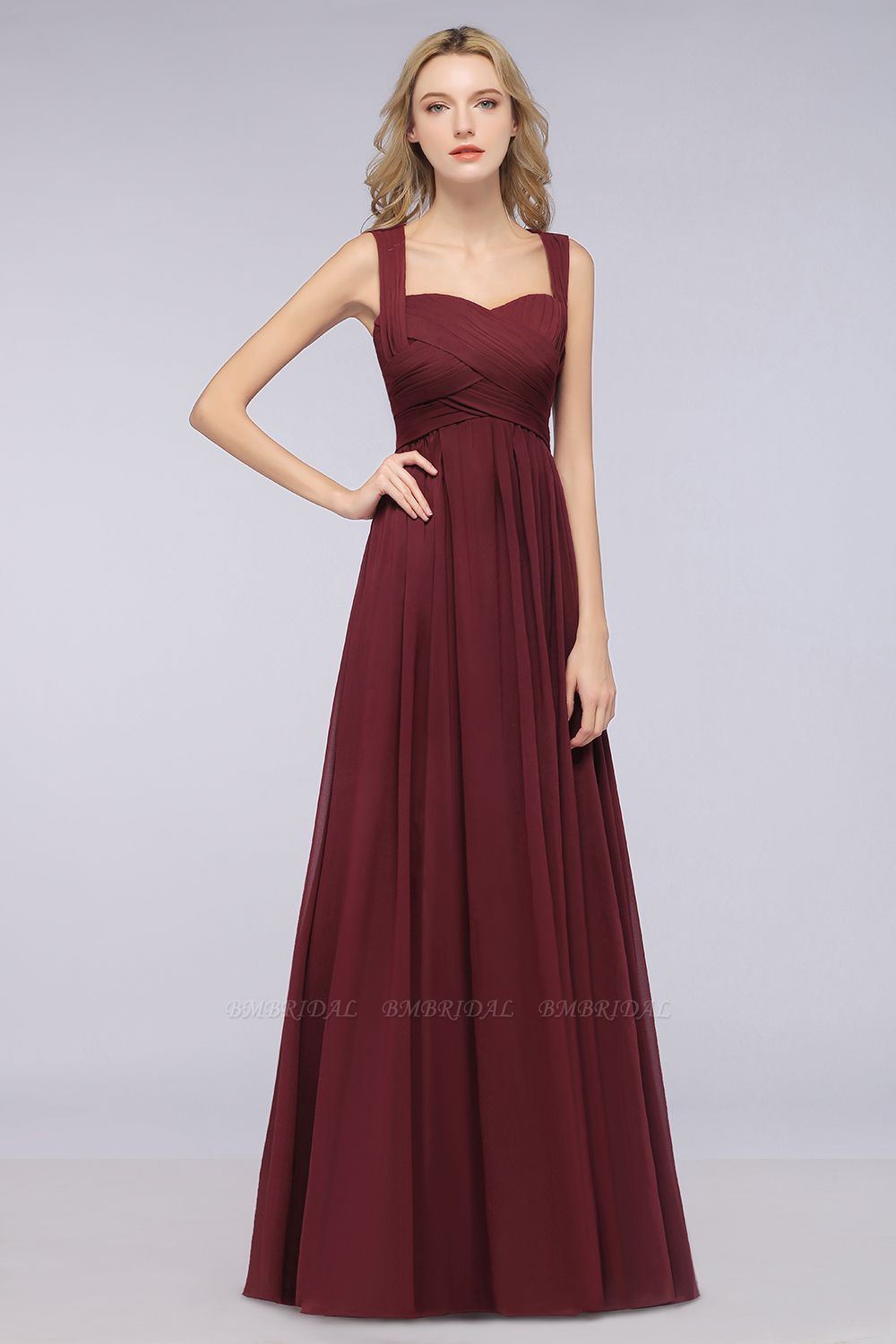 BMbridal Chic Tiered Sweetheart Cap-Sleeves Bungurdy Bridesmaid Dresses