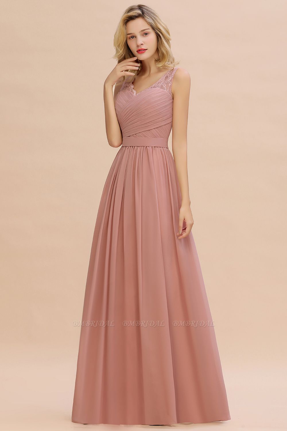 dusty rose gown