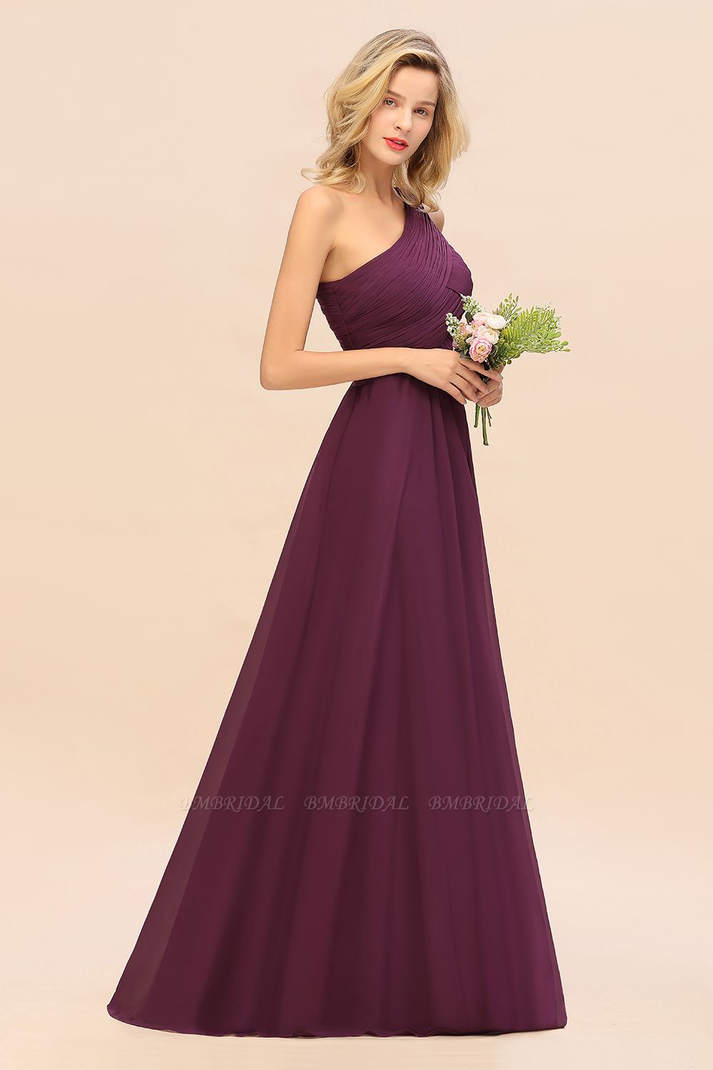 Elegante Rüschen One Shoulder Prom Kleider | A-Line ärmellose Abendkleider