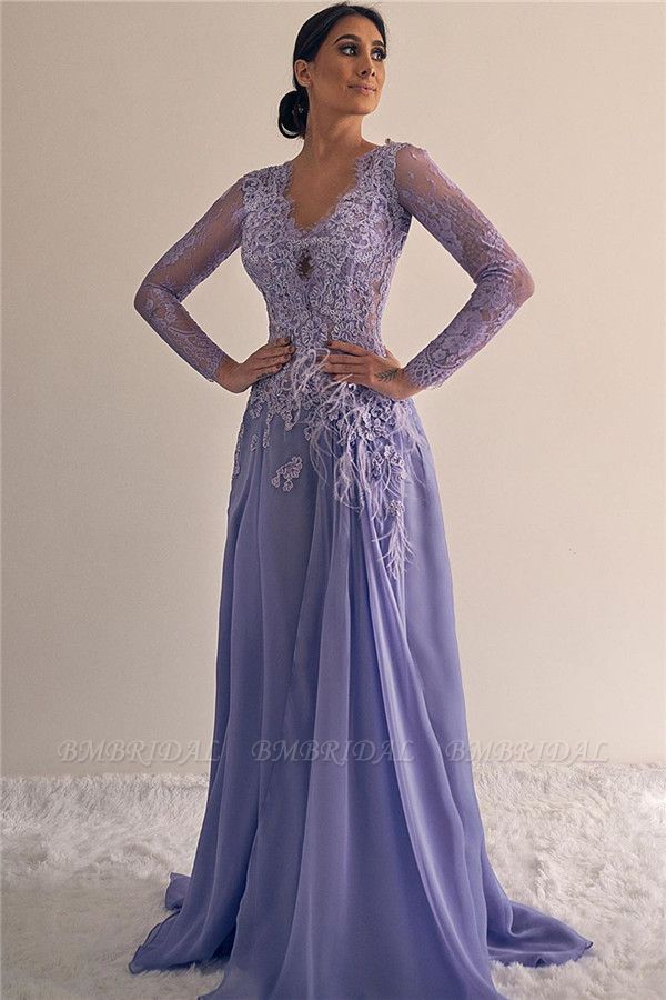 Bmbridal Gorgeous Long Sleeves Prom Dress Long With Appliques