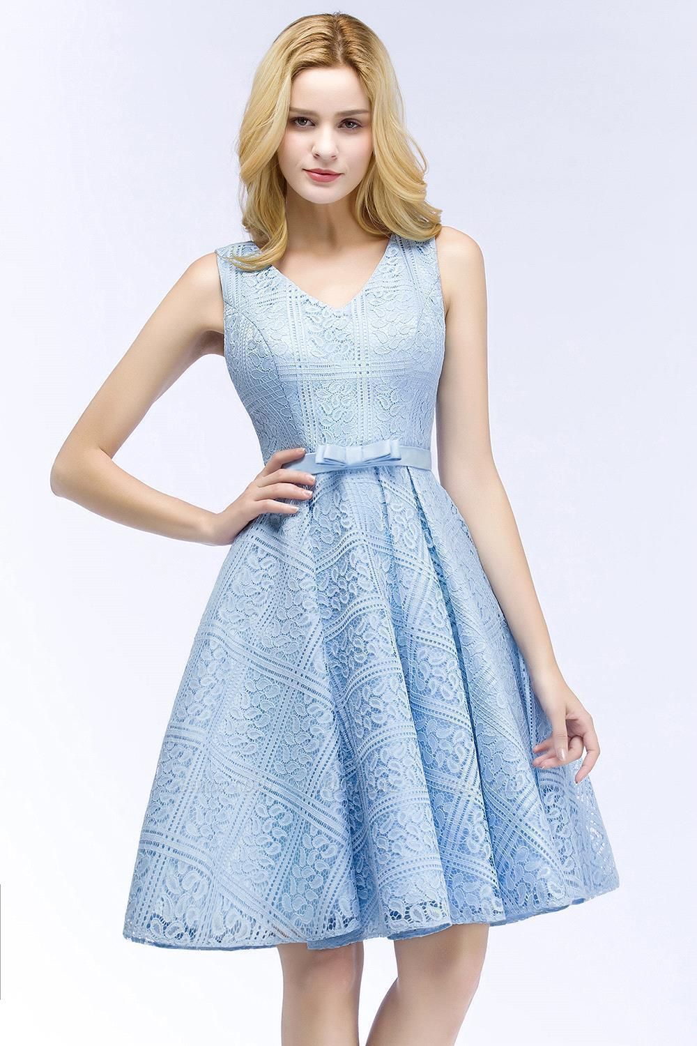 BMbridal Lovely A-line Lace Knee-Length Homecoming Dress