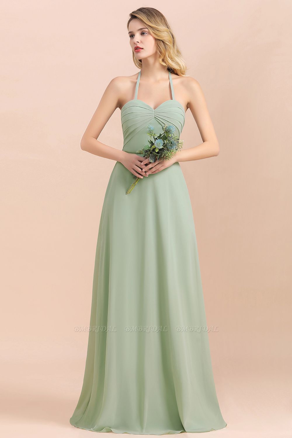 dusty sage green bridesmaid dresses
