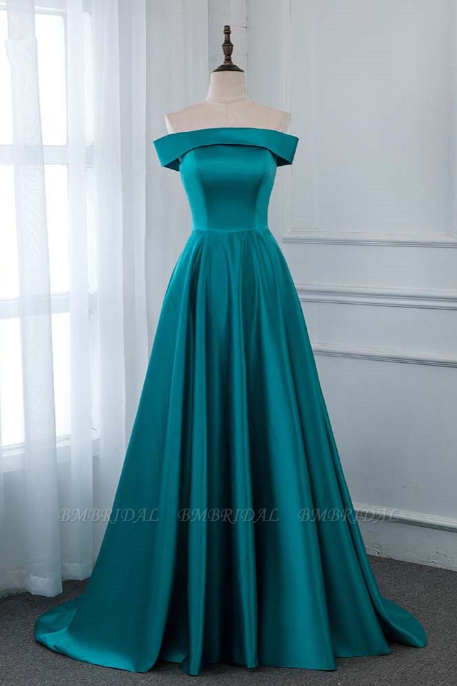 BMbridal Affordable Off-the-Shoulder Sleeveless Prom Dresses with Ruffles