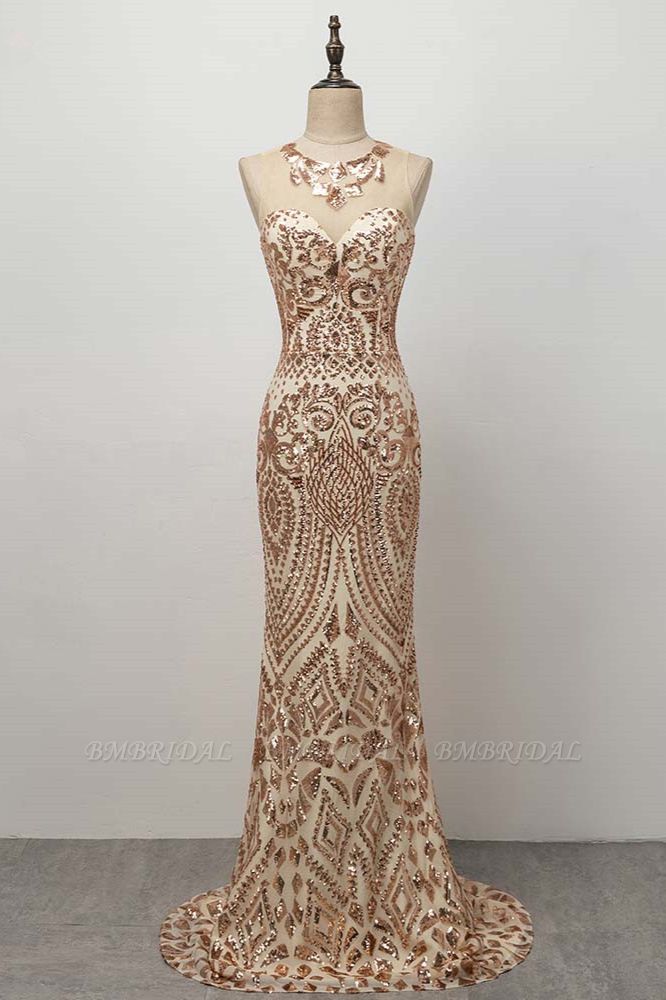 BMbridal Luxury Jewel Sleeveless Affordable Mermaid Prom Dresses with Beadings