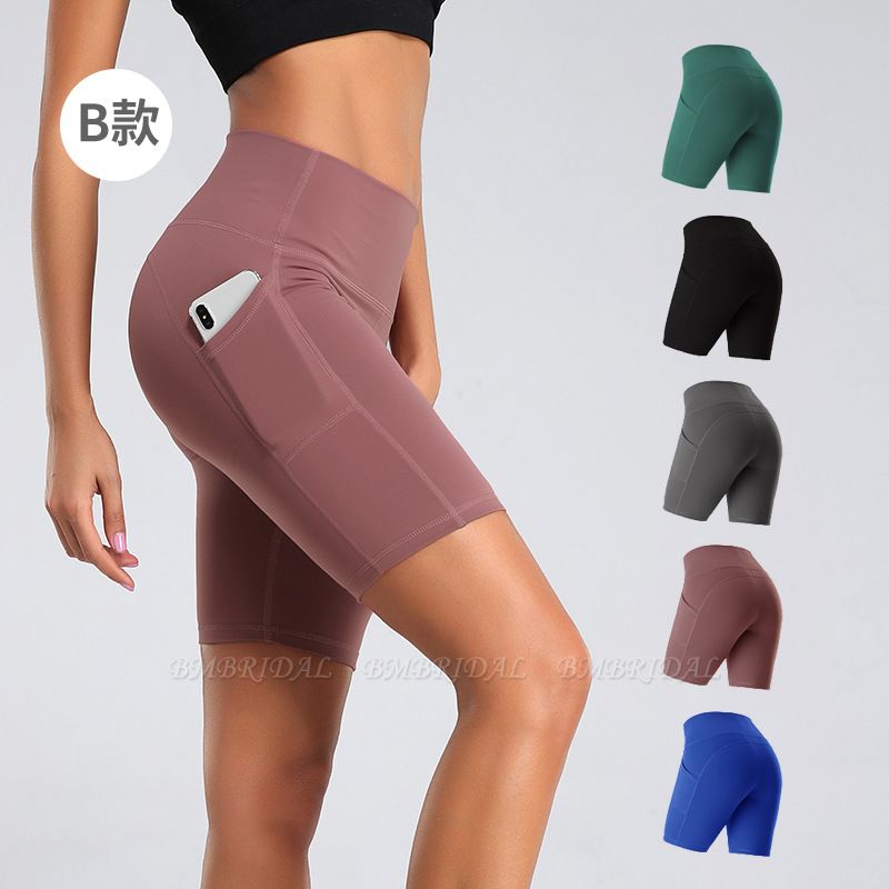 BMbridal New Women Sports Yoga Shorts Ladies' Camouflage Pockets Hip-tightening Running Fitness Yoga Trouser Sport Fitness Shorts