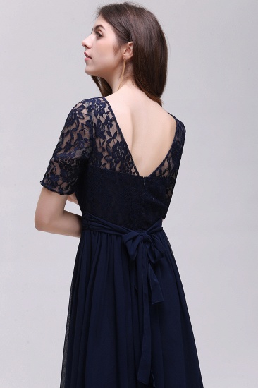 BMbridal Half-Sleeve Lace Long Chiffon Evening Dress_17