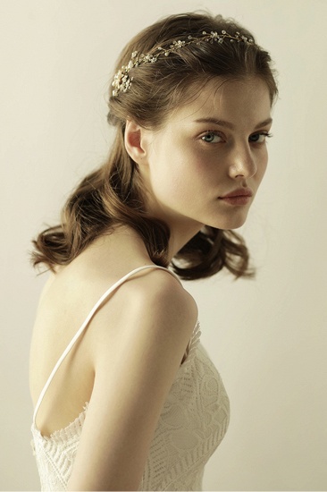 BMbridal Beautiful Alloy Rhinestone Special Occasion Headbands Headpiece with Imitation Pearls_3