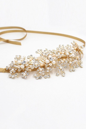 BMbridal Exquisite Elegant Alloy Rhinestone Special Occasion Wedding Headbands Headpiece with Imitation Pearls_9