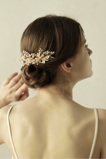 BMbridal Beautiful Alloy Daily Wear Combs-Barrettes Headpiece with Imitation Pearls_2