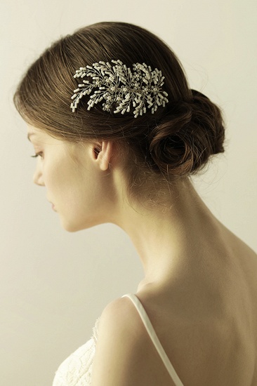 glamouröse Legierung Nachahmung Perlen Besondere Anlässe Kämme-Haarspangen Headpiece mit Strass