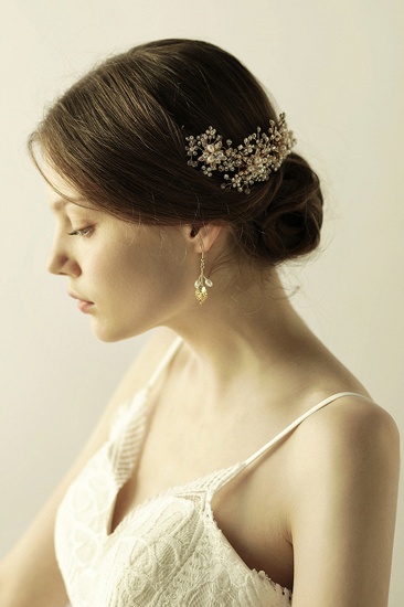 BMbridal Exquisite Elegant Alloy Rhinestone Special Occasion Wedding Headbands Headpiece with Imitation Pearls_3