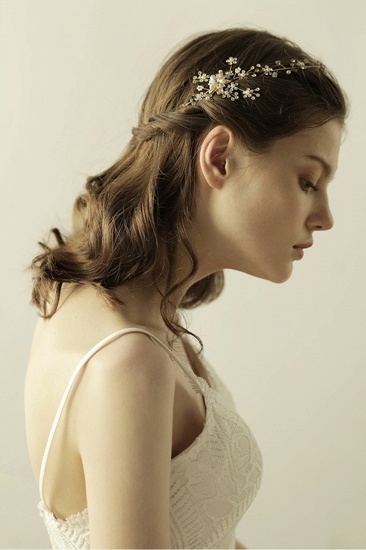BMbridal Beautiful Alloy Rhinestone Special Occasion Headbands Headpiece with Imitation Pearls_2
