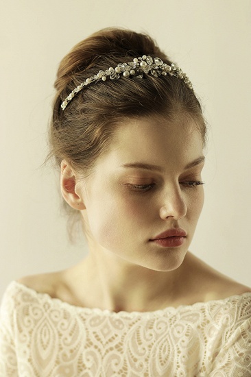 Elegante Legierung Nachahmungen von Perlen Besondere Anlässe & Hochzeit Haarnadeln Kopfschmuck mit Kristall Strass_6