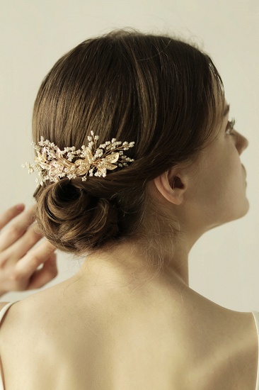 BMbridal Beautiful Alloy Daily Wear Combs-Barrettes Headpiece with Imitation Pearls_8