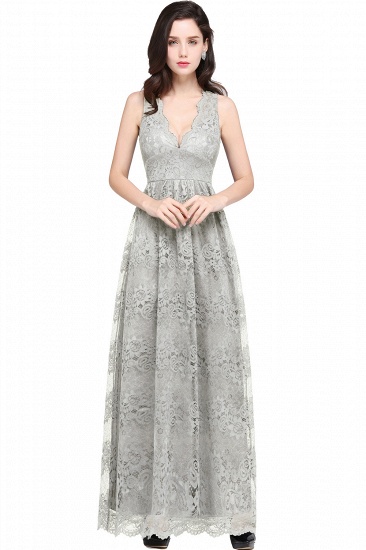 BMbridal Chic Sheath V-Neck Navy Lace Bridesmaid Dresses Online In Stock_8