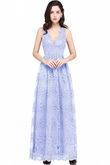 BMbridal Chic Sheath V-Neck Navy Lace Bridesmaid Dresses Online In Stock_4