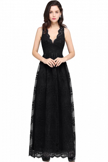 BMbridal Chic Sheath V-Neck Navy Lace Bridesmaid Dresses Online In Stock_7
