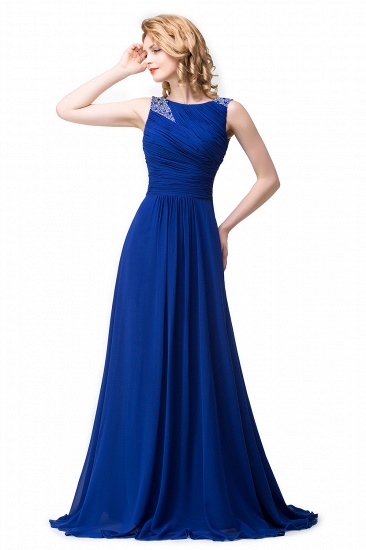 BMbridal Chiffon A-line Sexy Sparkly Crystal Long Prom Evening Dress_2