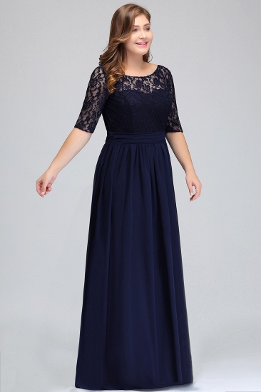 BMbridal Half-Sleeve Lace Long Chiffon Evening Dress_10