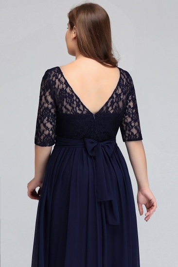 BMbridal Half-Sleeve Lace Long Chiffon Evening Dress_13