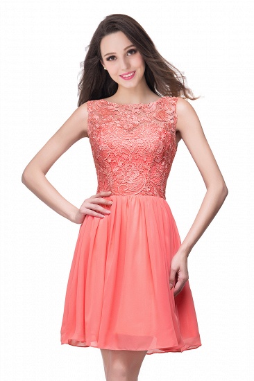 BMbridal Affordable Chiffon Lace Short Bridesmaid Dresses with Ruffle In Stock_10