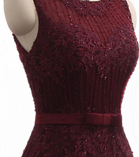BMbridal Gorgeous Burgundy Mermaid Prom Dress With Lace Appliques Online_6