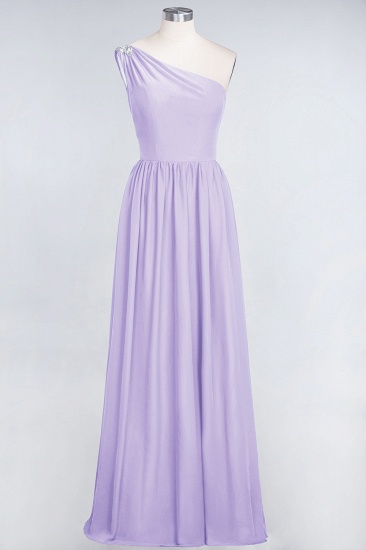 BMbridal Affordable Chiffon One-Shoulder Ruffle Bridesmaid Dress with Beadings_20