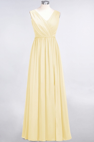 BMbridal Glamorous TulleV-Neck Ruffle Burgundy Bridesmaid Dress Online_17