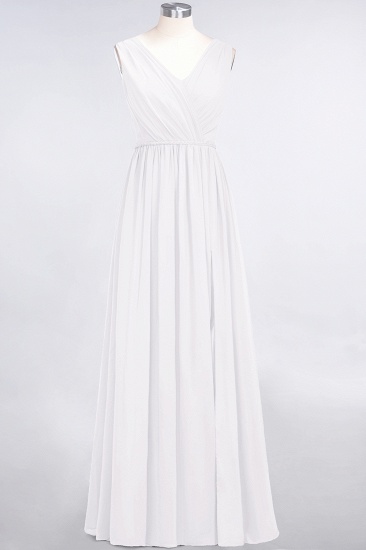 BMbridal Glamorous TulleV-Neck Ruffle Burgundy Bridesmaid Dress Online_1