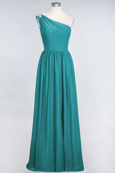 BMbridal Affordable Chiffon One-Shoulder Ruffle Bridesmaid Dress with Beadings_31