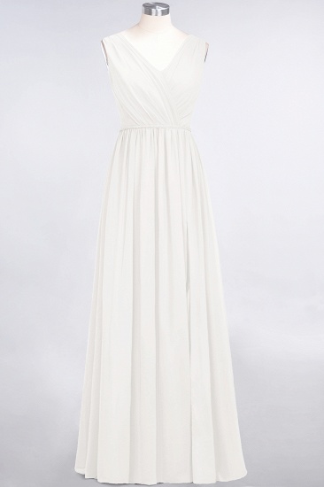 BMbridal Glamorous TulleV-Neck Ruffle Burgundy Bridesmaid Dress Online_2