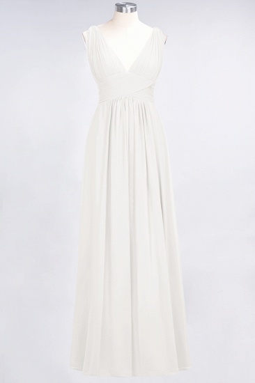BMbridal Elegant V-Neck Burgundy Chiffon Affordable Bridesmaid Dress ...