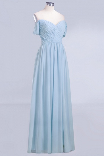 BMbridal Modest Chiffon Sweetheart Sleeveless Affordable Bridesmaid Dresses with Ruffles_53