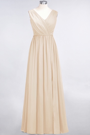 BMbridal Glamorous TulleV-Neck Ruffle Burgundy Bridesmaid Dress Online_14