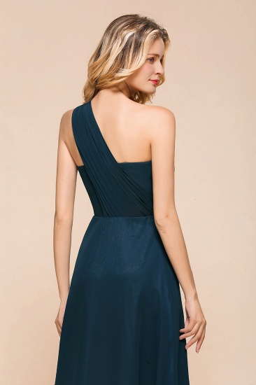 BMbridal Chic One Shoulder Navy Chiffon Bridesmaid Dresses with Ruffle_9