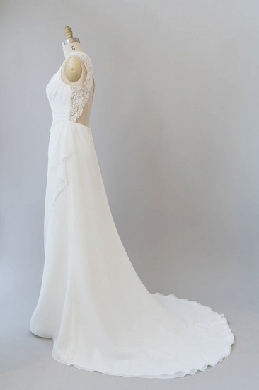 BMbridal Awesome Ruffle Lace Chiffon Sheath Wedding Dress Online_5