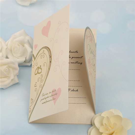 BMbridal New Arrival Tri-Fold Heart Style Invitation Cards (Set of 50)_4