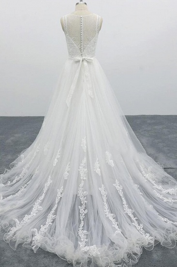 BMbridal Graceful Appliques Tulle A-line Wedding Dress On Sale_3