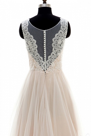 BMbridal Lace Tulle A-line Floor Length Wedding Dress On Sale_6