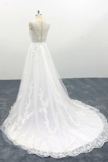 BMbridal Elegant Appliques Tulle A-line Wedding Dress On Sale_5