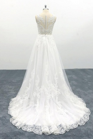 BMbridal Elegant Appliques Tulle A-line Wedding Dress On Sale_3