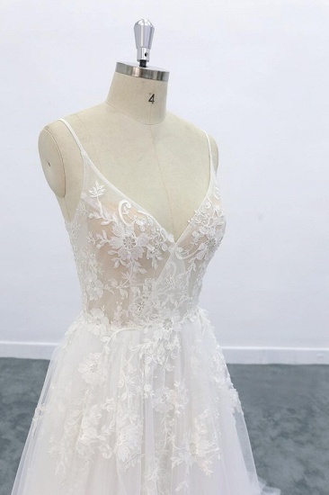 BMbridal Graceful Appliques Tulle A-line Wedding Dress On Sale_6