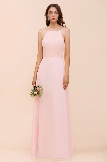 BMbridal Elegant Lace Spaghetti Straps Affordable Long Bridesmaid Dress_3