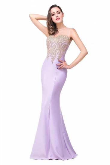 BMbridal Sleeveless Mermaid Long Evening Gowns With Lace Appliques_5