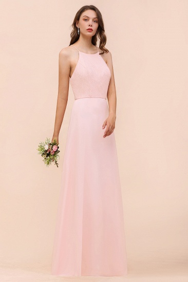 BMbridal Elegant Lace Spaghetti Straps Affordable Long Bridesmaid Dress_1