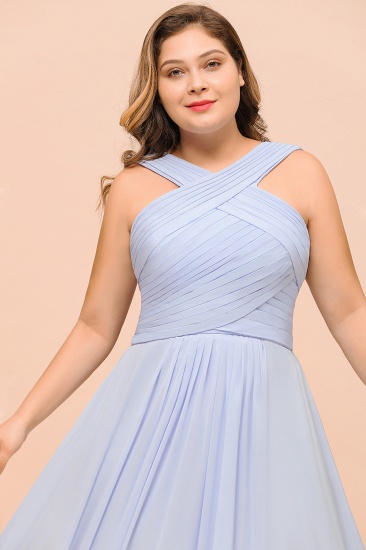 BMbridal Plus Size Affordable Lavender Chiffon Bridesmaid Dresses with Ruffle_9